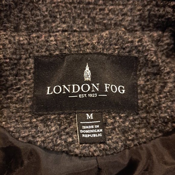 London Fog Dark Grey Wool Coat - Picture 6 of 8